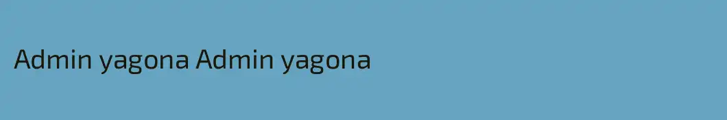 Admin yagona Admin yagona